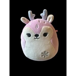 Squishmallows 6.5" FALALA Pink Deer Doe Reindeer Christmas 2024 Snowflake NWOT